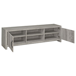 Burke 2-door Engineered Wood TV Stand Grey Driftwood