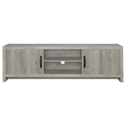 Burke 2-door Engineered Wood TV Stand Grey Driftwood