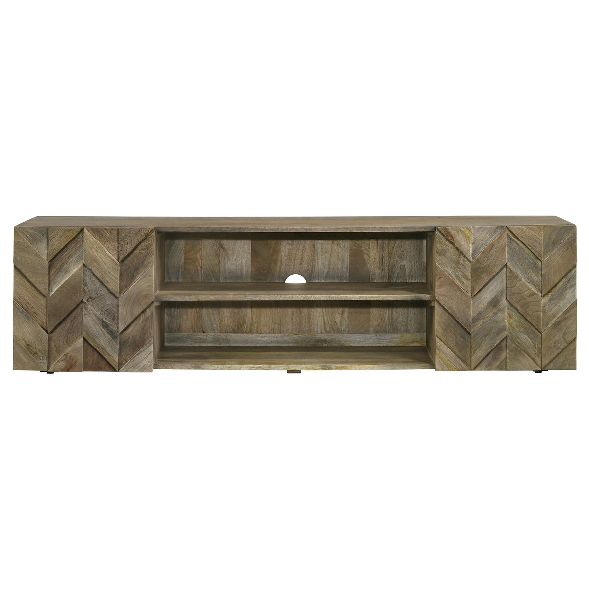 Keese 2-door Wood 70-inch TV Stand Media Console Mango Brown