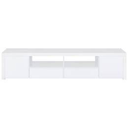 Jude 2-door Engineered Wood 79-inch TV Stand High Gloss White
