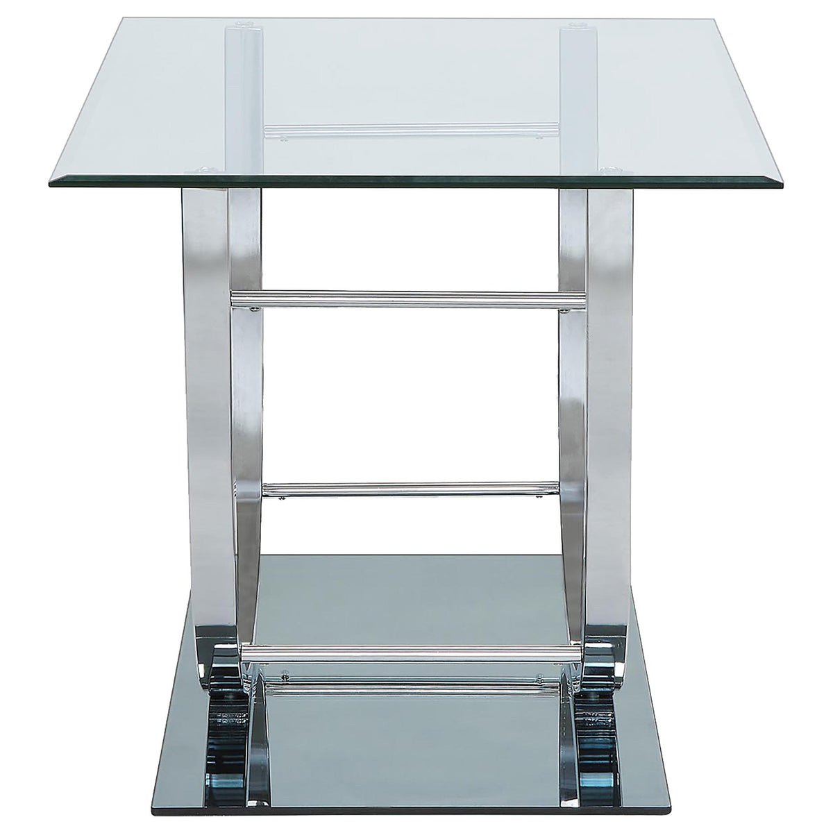 Danville Glass Top Coffee and End Table Set Chrome