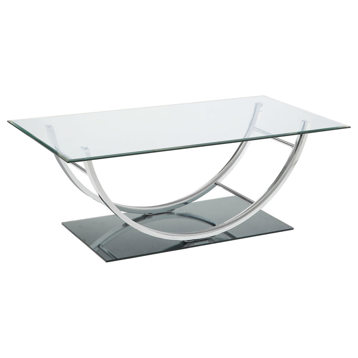 Danville Glass Top Coffee and End Table Set Chrome