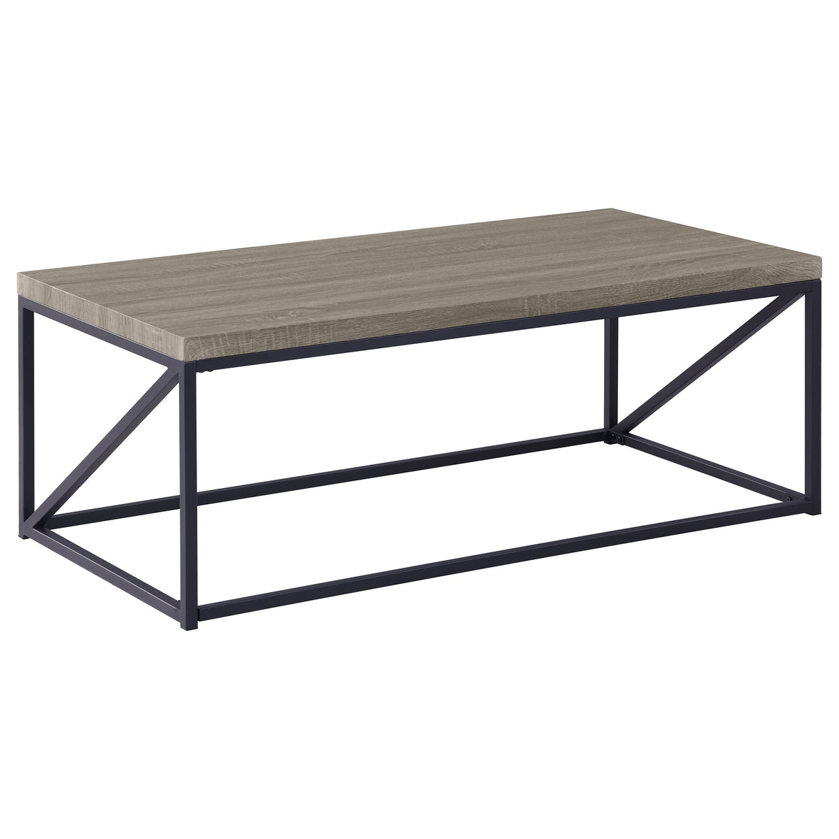 Birdie Rectangular Engineered Wood Coffee Table Sonoma Grey