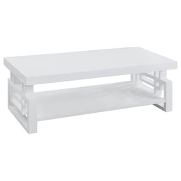 Schmitt Coffee and End Table Set White High Gloss