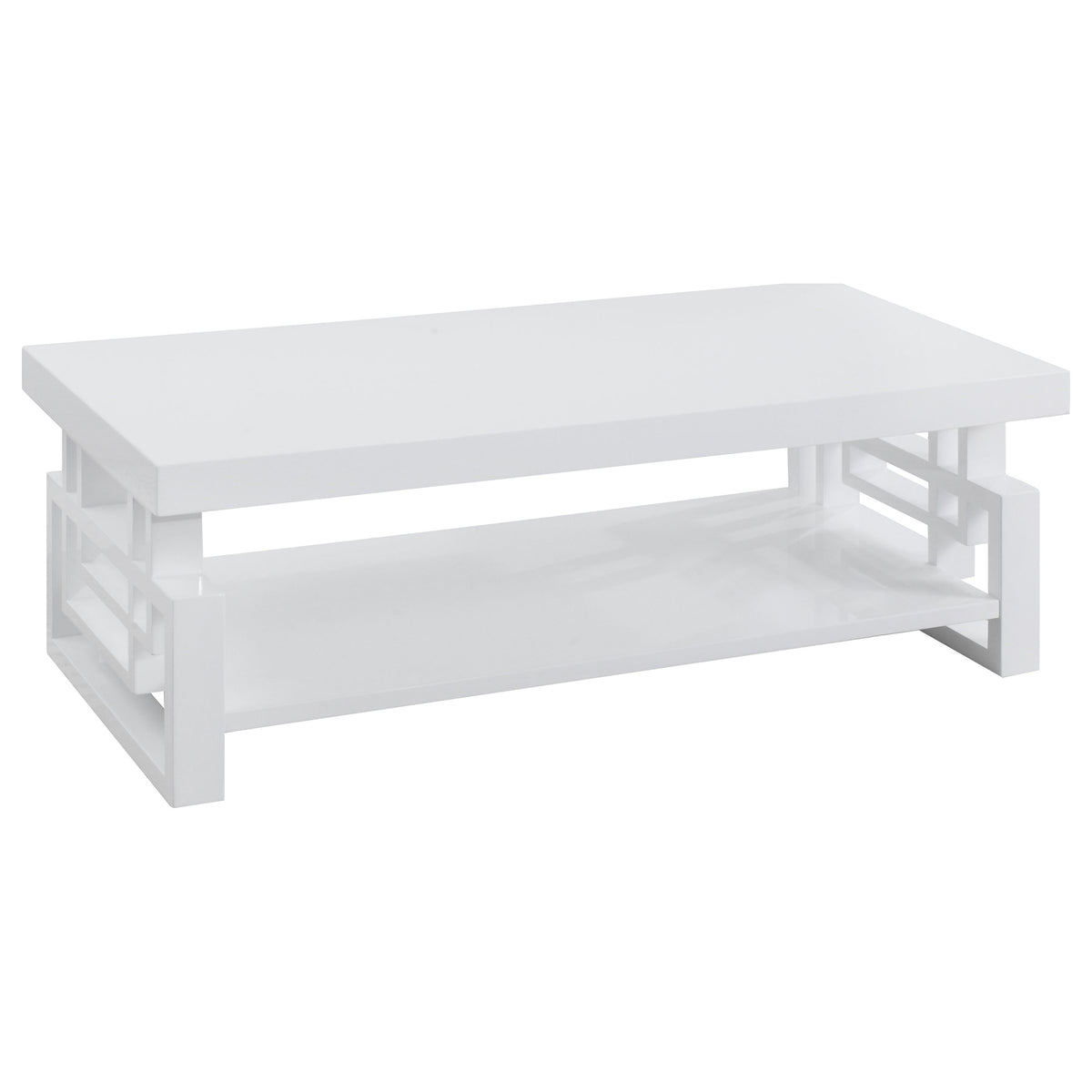 Schmitt Coffee and End Table Set White High Gloss