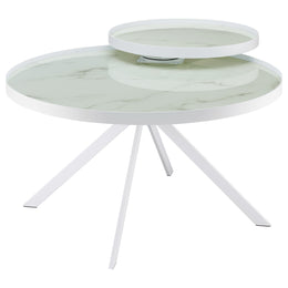 Briggs Round Coffee and End Table Set Black