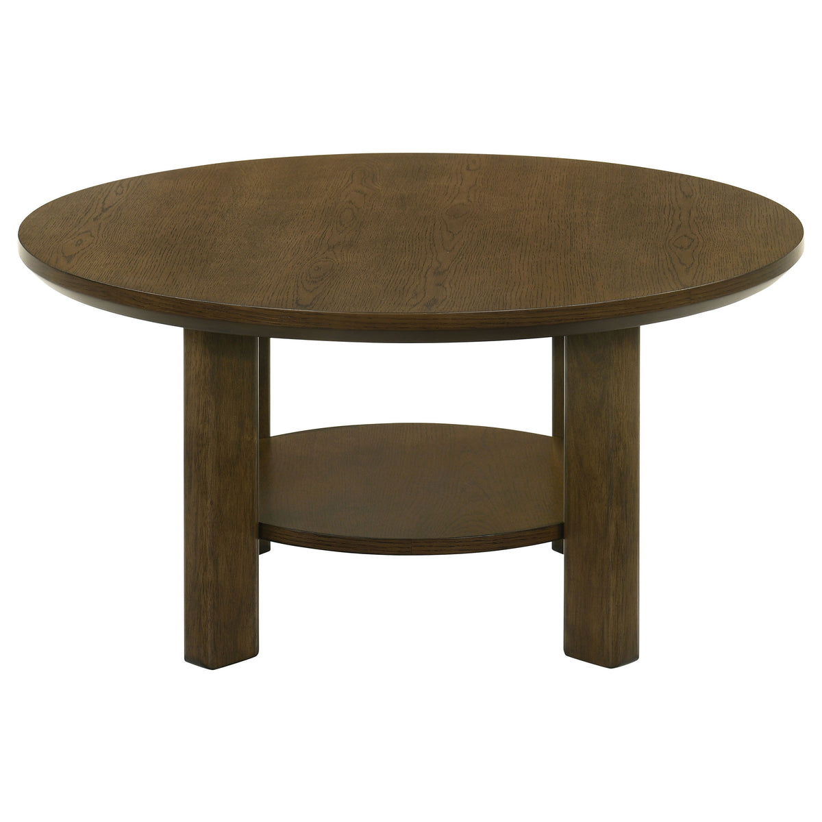 Ottowa 36-inch Round Wood Cocktail Coffee Table Brown