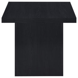 Devar Square Cocktail Coffee End Table Set Black