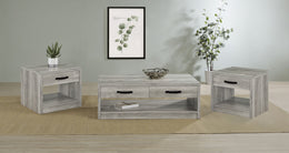 Felix Coffee and End Table Set Grey Driftwood