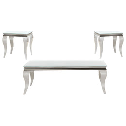 Carone Glass Top Coffee and End Table Set