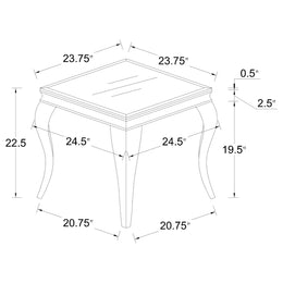 Carone Glass Top Coffee and End Table Set