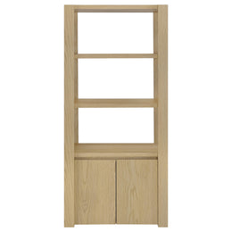 Laurelton 3-shelf Media Tower Tall Pier Cabinet Light Oak