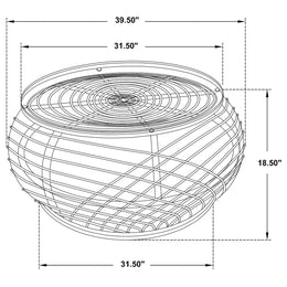 Dahlia Round Rattan Coffee and End Table Set Natural