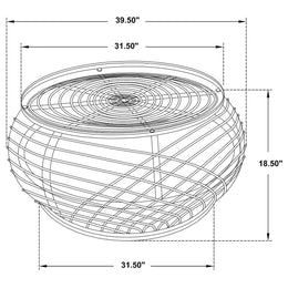 Dahlia Round Rattan Coffee and End Table Set Natural