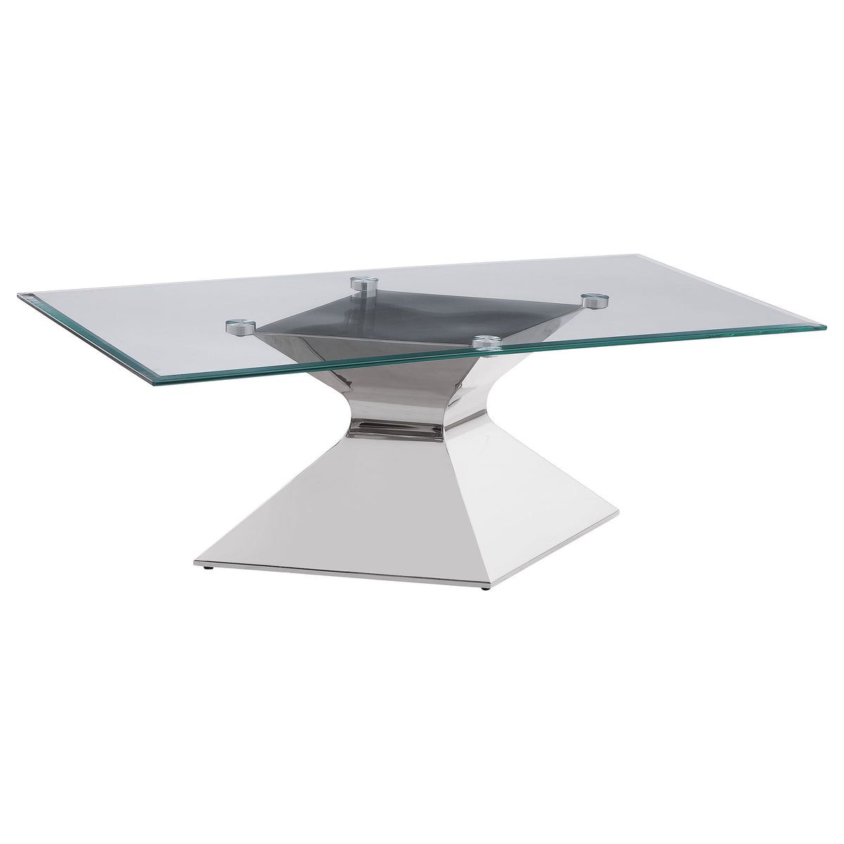 Jenny Rectangular Coffee and End Table Set Chrome