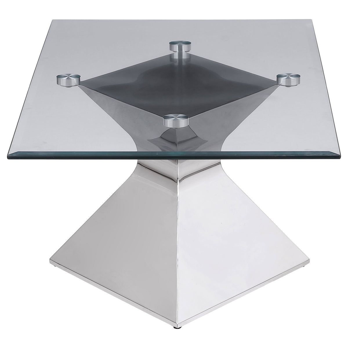 Jenny Rectangular Coffee and End Table Set Chrome