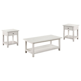 Payne Coffee and 1-drawer End Table Set Brown