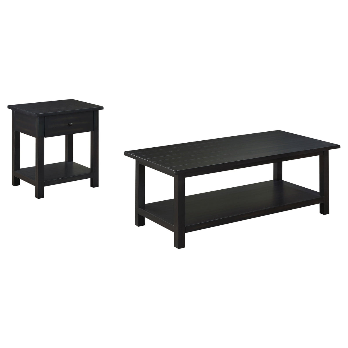 Payne Coffee and 1-drawer End Table Set Brown