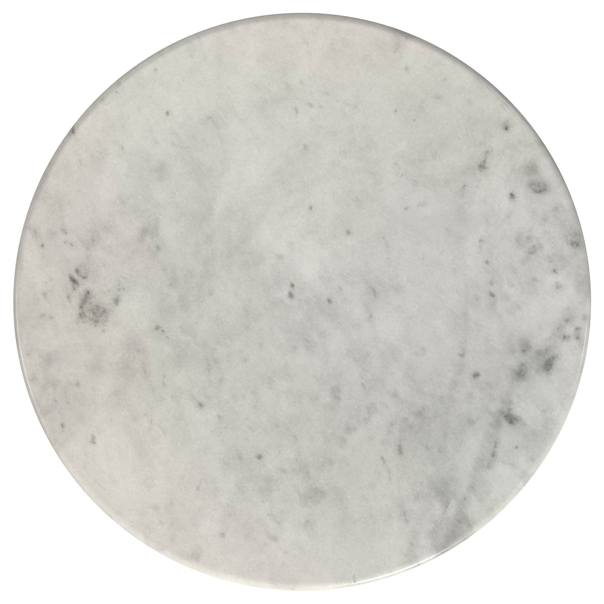 Hermas Round Marble Coffee and End Table Set White
