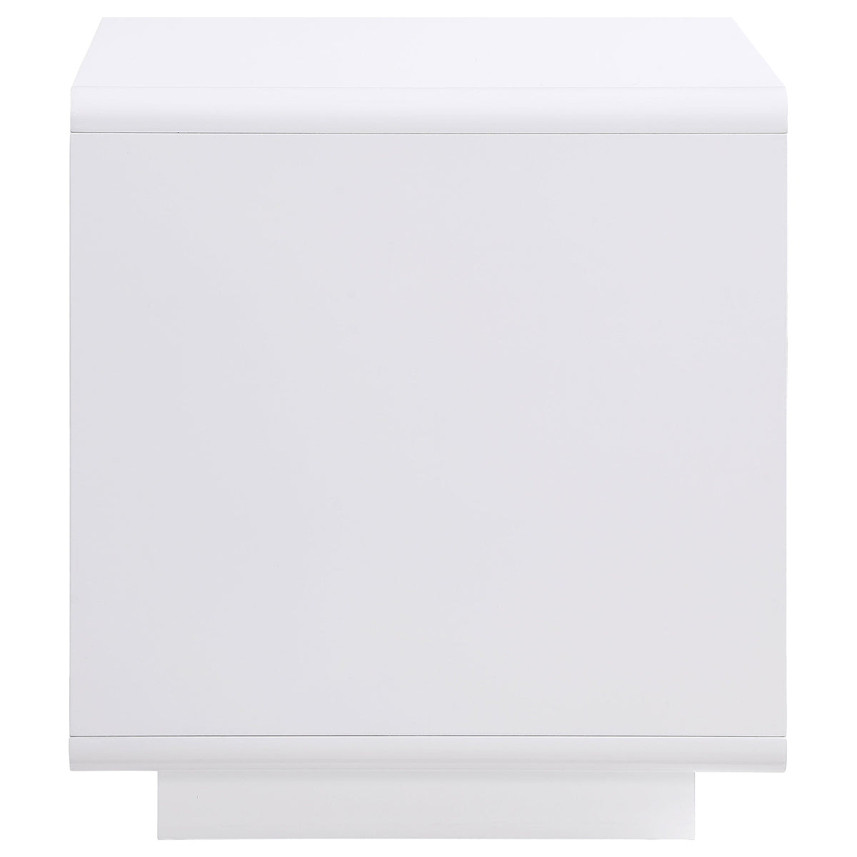 Paseo Square End Side Table White High Gloss