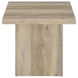 Devar Square Engineered Wood End Table Distressed Pine