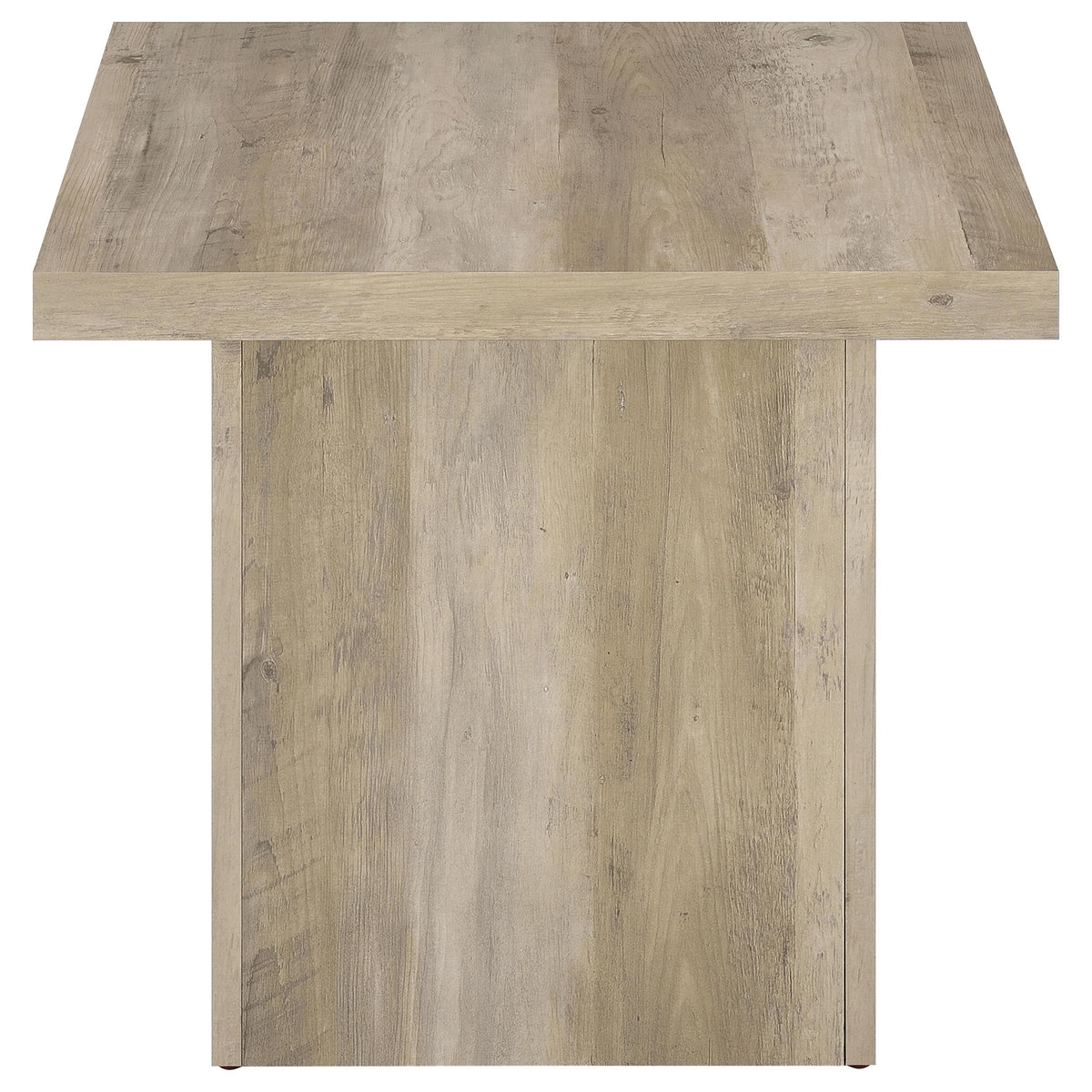Devar Square Coffee End Table Set Distressed Pine