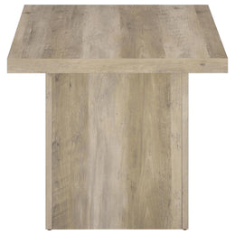 Devar Square Coffee End Table Set Distressed Pine