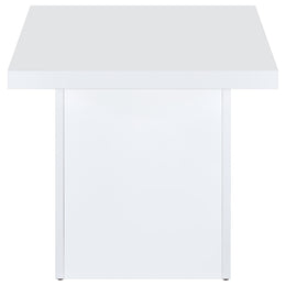 Devar 3-piece Square Coffee End Table Set White High Gloss