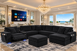 Rana Sectional – Black