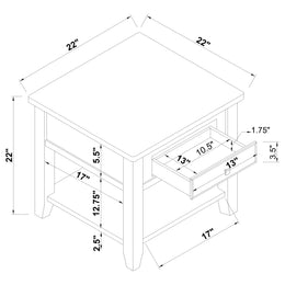 Bradford Lift Top Coffee and End Table Set Walnut