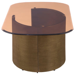 Morena Coffee and End Table Set Brushed Bronze
