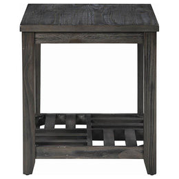 Cliffview 1-shelf Square Wood Side End Table Grey