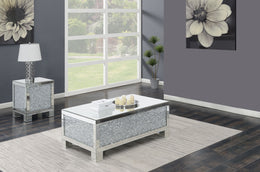 Gillian Mirrored Coffee and End Table Set Silver