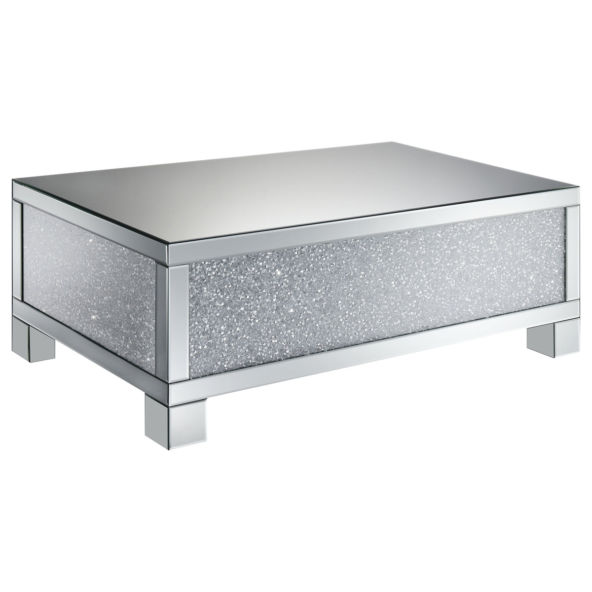 Gillian Mirrored Coffee and End Table Set Silver