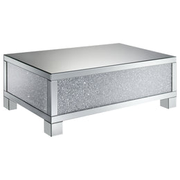 Gillian Mirrored Coffee and End Table Set Silver