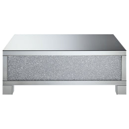 Gillian Mirrored Coffee and End Table Set Silver