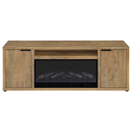 Fuller 60-inch 2-door TV Stand Fireplace Media Console Mango