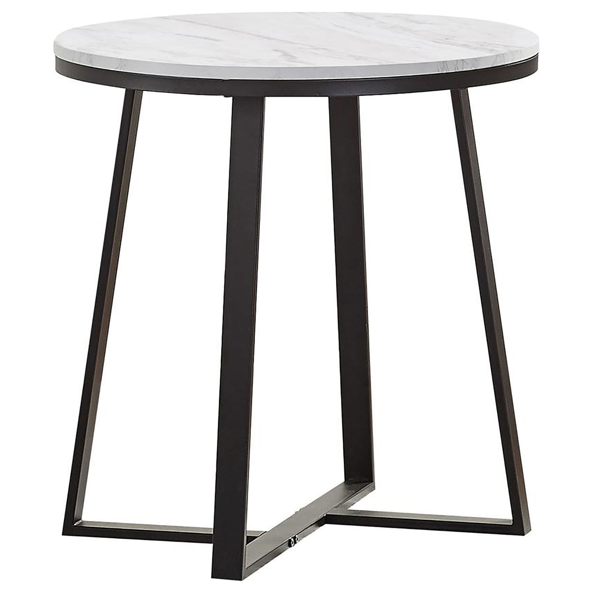 Hugo Coffee and End Table Set White Faux Marble
