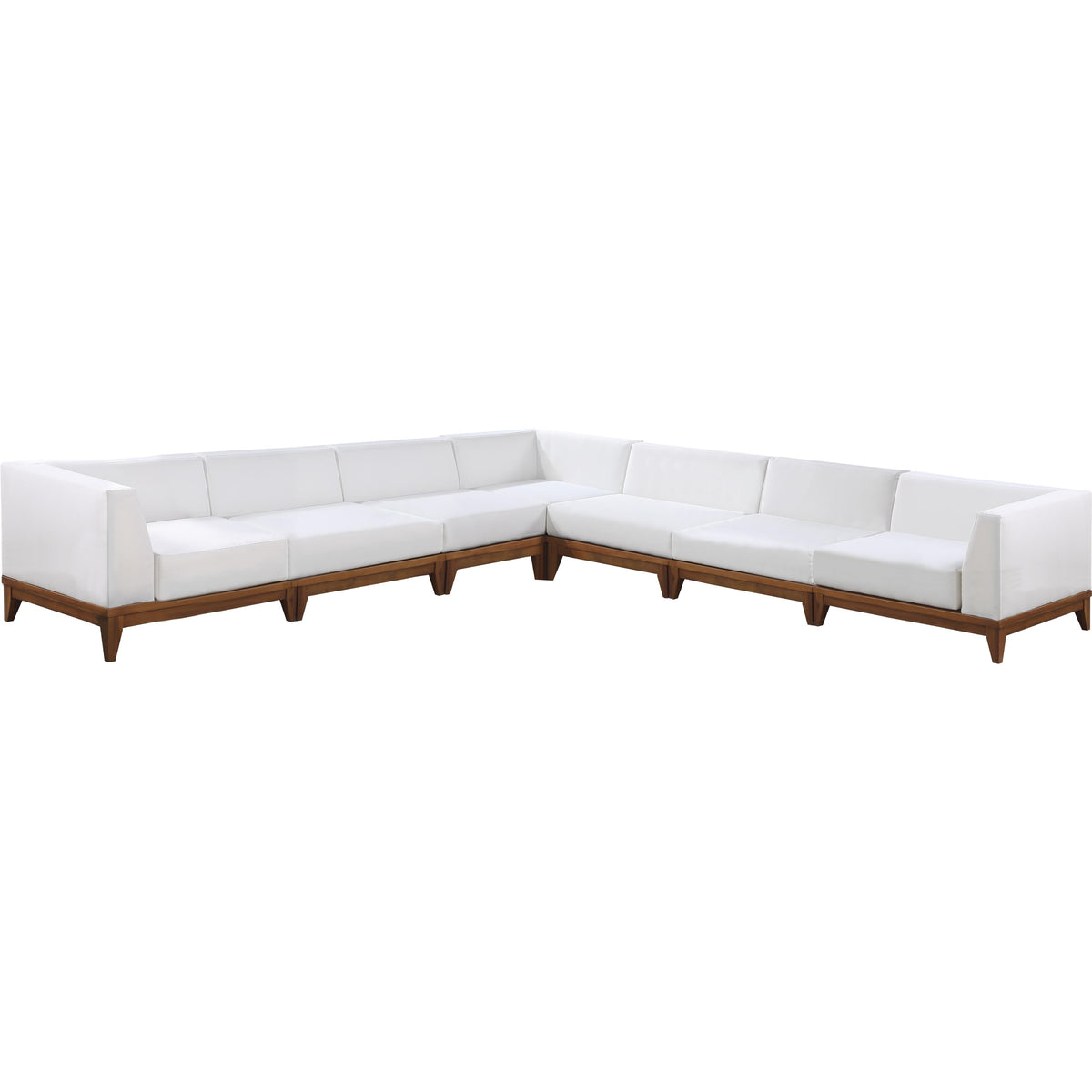 Meridian Rio Off White Water Resistant Fabric Outdoor Patio Modular Sectional