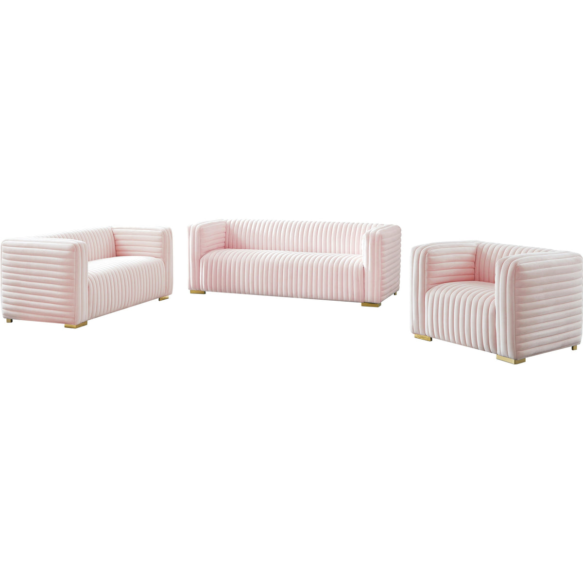 Meridian Ravish Pink Velvet Chair