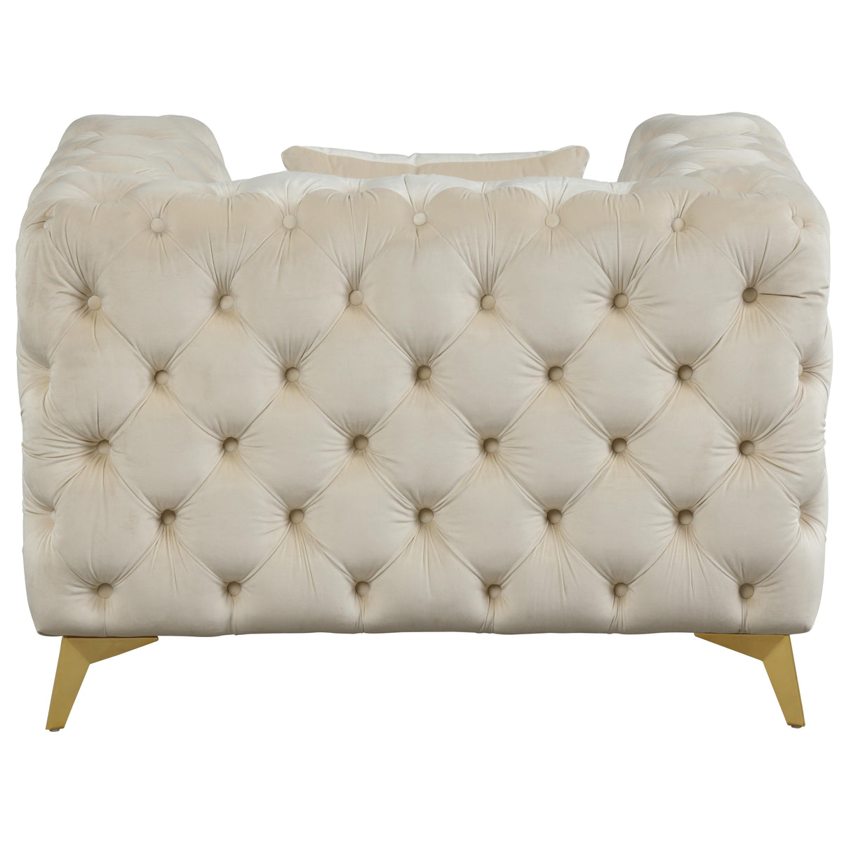 Meridian Kingdom Cream Velvet Chair