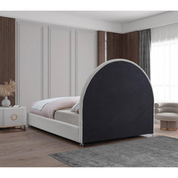 Meridian Milo Cream Fabric Queen Bed