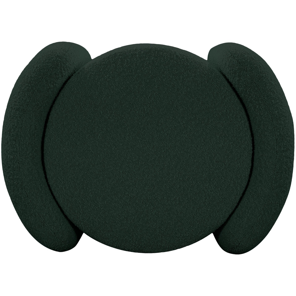 Meridian Horizon Green Boucle Fabric Ottoman