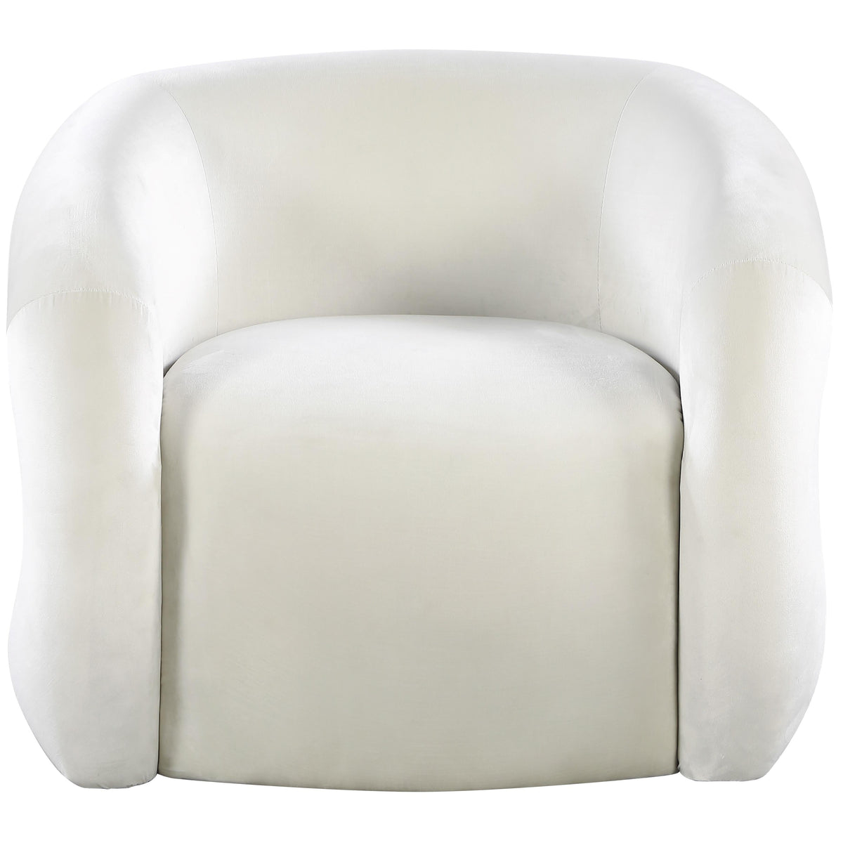 Meridian Roxbury Cream Velvet Accent Chair