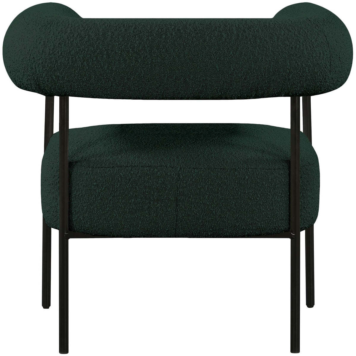 Meridian Blake Green Boucle Fabric Accent Chair