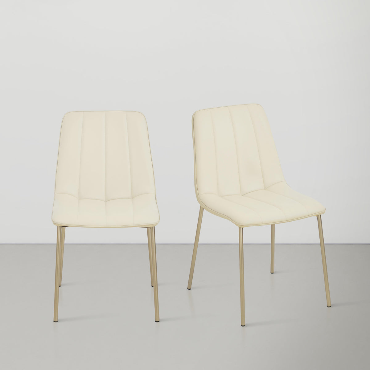 Meridian Isla Cream Vegan Leather Dining Chair
