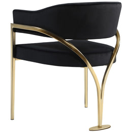 Meridian Madelyn Black Velvet Dining Chair