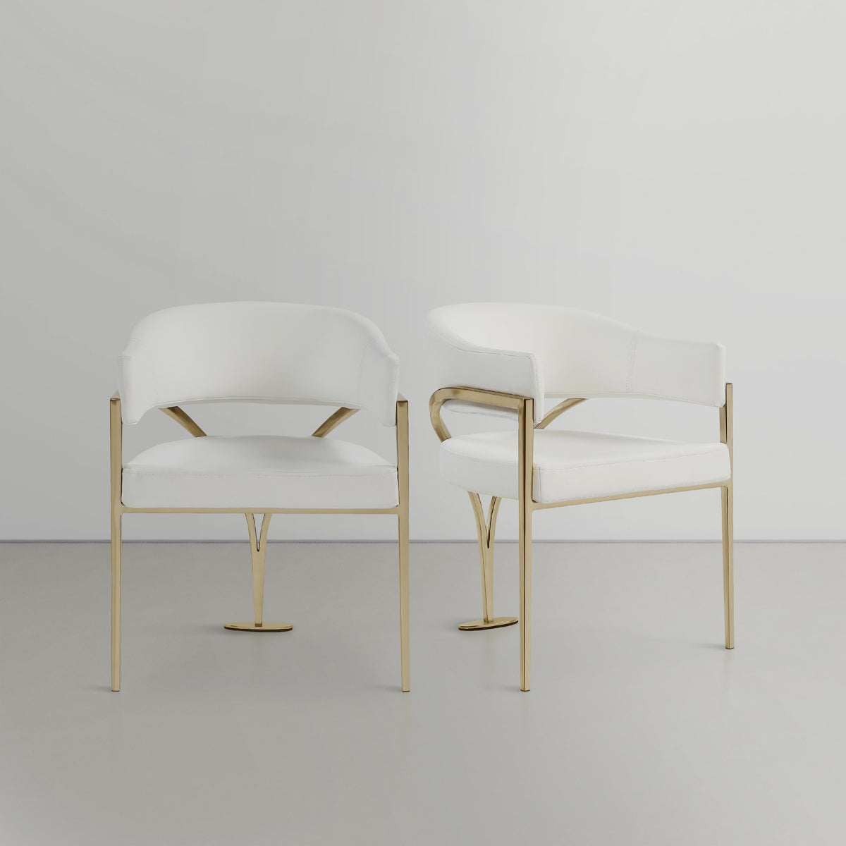 Meridian Madelyn Cream Vegan Leather Dining Chair