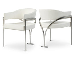 Meridian Madelyn Cream Vegan Leather Dining Chair