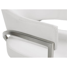 Meridian Madelyn Cream Vegan Leather Dining Chair